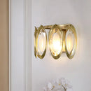 GobekUsa Contemporary Gold Oval Sconce with Cut Crystal Detail - Perfect Wall Fixture for Living Room Lighting