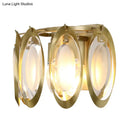 GobekUsa Contemporary Gold Oval Sconce with Cut Crystal Detail - Perfect Wall Fixture for Living Room Lighting