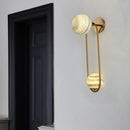 GobekUsa Modern Gold Metal Oval Wall Sconce Light Fixture with 2 Bulbs for Living Room