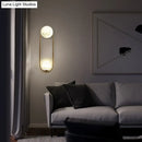 GobekUsa Modern Gold Metal Oval Wall Sconce Light Fixture with 2 Bulbs for Living Room