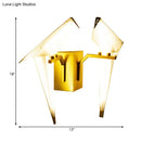 GobekUsa 1/2-Light Dining Room Sconce with Birdie Plastic Shade: Modernist White Wall Lamp in Warm/White Light