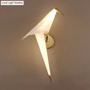GobekUsa 1/2-Light Dining Room Sconce with Birdie Plastic Shade: Modernist White Wall Lamp in Warm/White Light