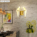 GobekUsa 1/2-Light Dining Room Sconce with Birdie Plastic Shade: Modernist White Wall Lamp in Warm/White Light