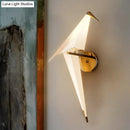 GobekUsa 1/2-Light Dining Room Sconce with Birdie Plastic Shade: Modernist White Wall Lamp in Warm/White Light
