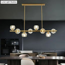 GobekUsa Modern Gold Pendant Light with Crystal Dome Shade - Ideal for Restaurants or Over Kitchen Islands
