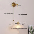 GobekUsa LED Wall Lights Bar Bedroom Study Clear Glass Bedside Lamp Modern Stair Light Fixtures