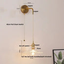 GobekUsa LED Wall Lights Bar Bedroom Study Clear Glass Bedside Lamp Modern Stair Light Fixtures