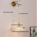 GobekUsa LED Wall Lights Bar Bedroom Study Clear Glass Bedside Lamp Modern Stair Light Fixtures