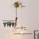 GobekUsa LED Wall Lights Bar Bedroom Study Clear Glass Bedside Lamp Modern Stair Light Fixtures