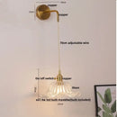 GobekUsa LED Wall Lights Bar Bedroom Study Clear Glass Bedside Lamp Modern Stair Light Fixtures