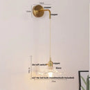 GobekUsa LED Wall Lights Bar Bedroom Study Clear Glass Bedside Lamp Modern Stair Light Fixtures