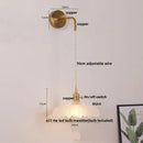 GobekUsa LED Wall Lights Bar Bedroom Study Clear Glass Bedside Lamp Modern Stair Light Fixtures