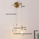 GobekUsa LED Wall Lights Bar Bedroom Study Clear Glass Bedside Lamp Modern Stair Light Fixtures