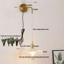 GobekUsa LED Wall Lights Bar Bedroom Study Clear Glass Bedside Lamp Modern Stair Light Fixtures