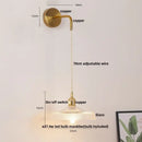GobekUsa LED Wall Lights Bar Bedroom Study Clear Glass Bedside Lamp Modern Stair Light Fixtures