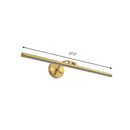 GobekUsa Golden Pipe Vanity Light - Modern Stylish LED Wall Sconce for Bathroom - 16"/21.5" Width