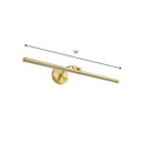 GobekUsa Golden Pipe Vanity Light - Modern Stylish LED Wall Sconce for Bathroom - 16"/21.5" Width