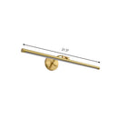 GobekUsa Golden Pipe Vanity Light - Modern Stylish LED Wall Sconce for Bathroom - 16"/21.5" Width