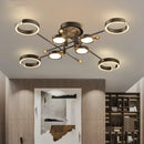 GobekUsa Gold Plated Chandelier with Remote Control, Crystals Decoration for Living Room