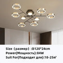 GobekUsa Gold Plated Chandelier with Remote Control, Crystals Decoration for Living Room