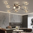 GobekUsa Gold Plated Chandelier with Remote Control, Crystals Decoration for Living Room