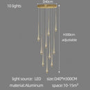 GobekUsa Gold-Plated Modern Chandeliers for Living Room, Staircase, Restaurant, Kitchen