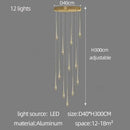 GobekUsa Gold-Plated Modern Chandeliers for Living Room, Staircase, Restaurant, Kitchen