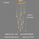 GobekUsa Gold-Plated LED Chandelier for Luxury Living Room and Restaurant