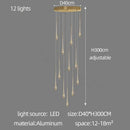 GobekUsa Gold-Plated LED Chandelier for Luxury Living Room and Restaurant
