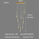 GobekUsa Gold-Plated LED Chandelier for Luxury Living Room and Restaurant