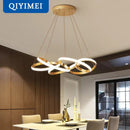 GobekUsa Gold Plated LED Pendant Lights for Dining Kitchen Bedroom Study Room Lighting