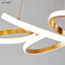GobekUsa Gold Plated LED Pendant Lights for Dining Kitchen Bedroom Study Room Lighting