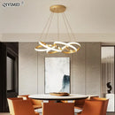 GobekUsa Gold Plated LED Pendant Lights for Dining Kitchen Bedroom Study Room Lighting