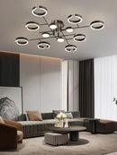 GobekUsa Gold Plated Luxury Chandelier with Remote Control Crystals for Elegant Living & Bedroom Decor