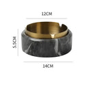 GobekUsa Gold Plated Marble Texture Ashtray - Smoking Accessories Weed Tray