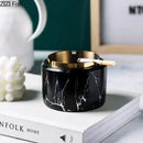 GobekUsa Gold Plated Marble Texture Ashtray - Smoking Accessories Weed Tray
