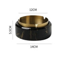 GobekUsa Gold Plated Marble Texture Ashtray - Smoking Accessories Weed Tray