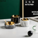 GobekUsa Gold Plated Marble Texture Ashtray - Smoking Accessories Weed Tray