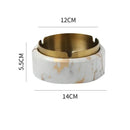 GobekUsa Gold Plated Marble Texture Ashtray - Smoking Accessories Weed Tray