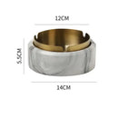 GobekUsa Gold Plated Marble Texture Ashtray - Smoking Accessories Weed Tray