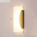 GobekUsa Gold Minimalist LED Wall Sconce for Hallway - Rectangular Acrylic Design