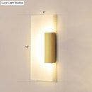 GobekUsa Gold Minimalist LED Wall Sconce for Hallway - Rectangular Acrylic Design
