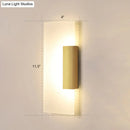 GobekUsa Gold Minimalist LED Wall Sconce for Hallway - Rectangular Acrylic Design