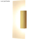 GobekUsa Gold Minimalist LED Wall Sconce for Hallway - Rectangular Acrylic Design