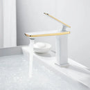 GobekUsa Brass Basin Faucet: Single Handle Mixer Taps, Deck Mounted Bathroom Sink Faucets