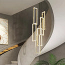 GobekUsa Crystal LED Pendant Light Luxury Stairs Lustre Modern Lighting Fixture