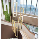 GobekUsa Crystal LED Pendant Light Luxury Stairs Lustre Modern Lighting Fixture