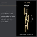 GobekUsa Crystal LED Pendant Light Luxury Stairs Lustre Modern Lighting Fixture