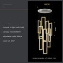 GobekUsa Crystal LED Pendant Light Luxury Stairs Lustre Modern Lighting Fixture