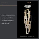 GobekUsa Crystal LED Pendant Light Luxury Stairs Lustre Modern Lighting Fixture